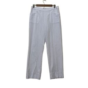 Soft Surroundings Cotton White Wide Leg Pants